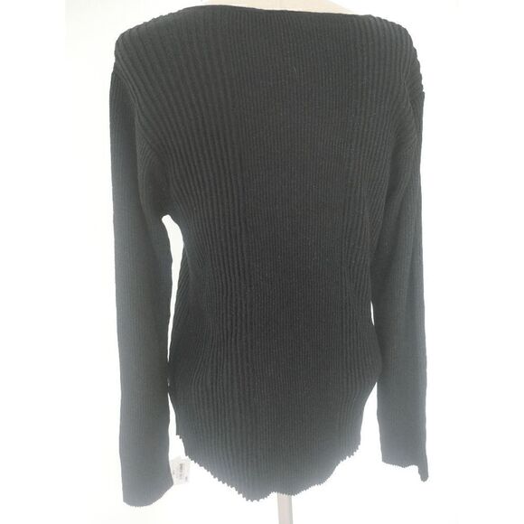 ALFANI Plus Size Ribbed Shine V-Neck Top 1X - Picture 5 of 6